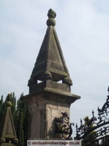 Ashbourne Church gatepost skulls