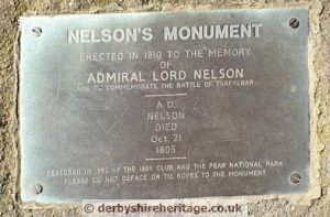 Nelson's Monument plaque