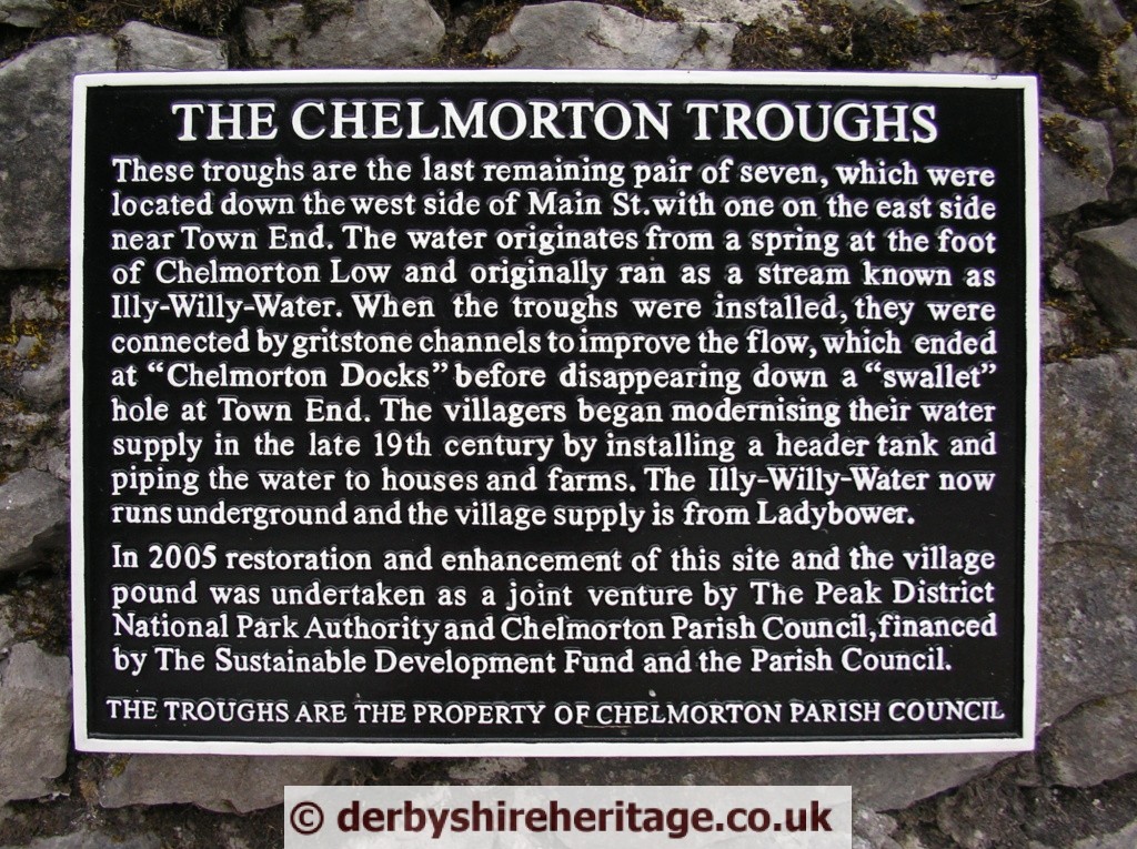 Chelmorton troughs plaque