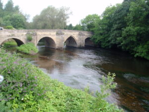 Darley Bridge South East side with pointed arch