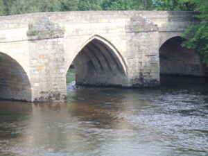Darley Bridge original pointed arch