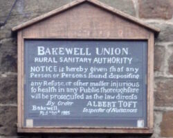 Tansley Bakewell Union sign